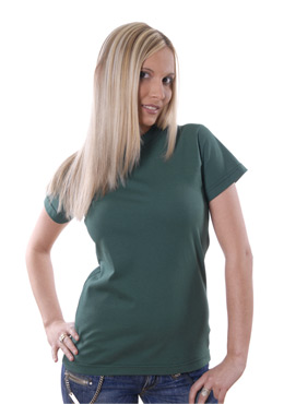 Tamno zelena zenska majica sa okruglim izrezom