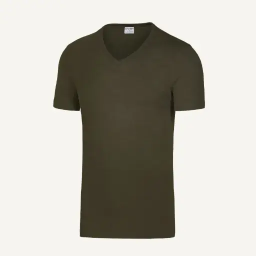 Majica V izrez KR melirana # ST-107